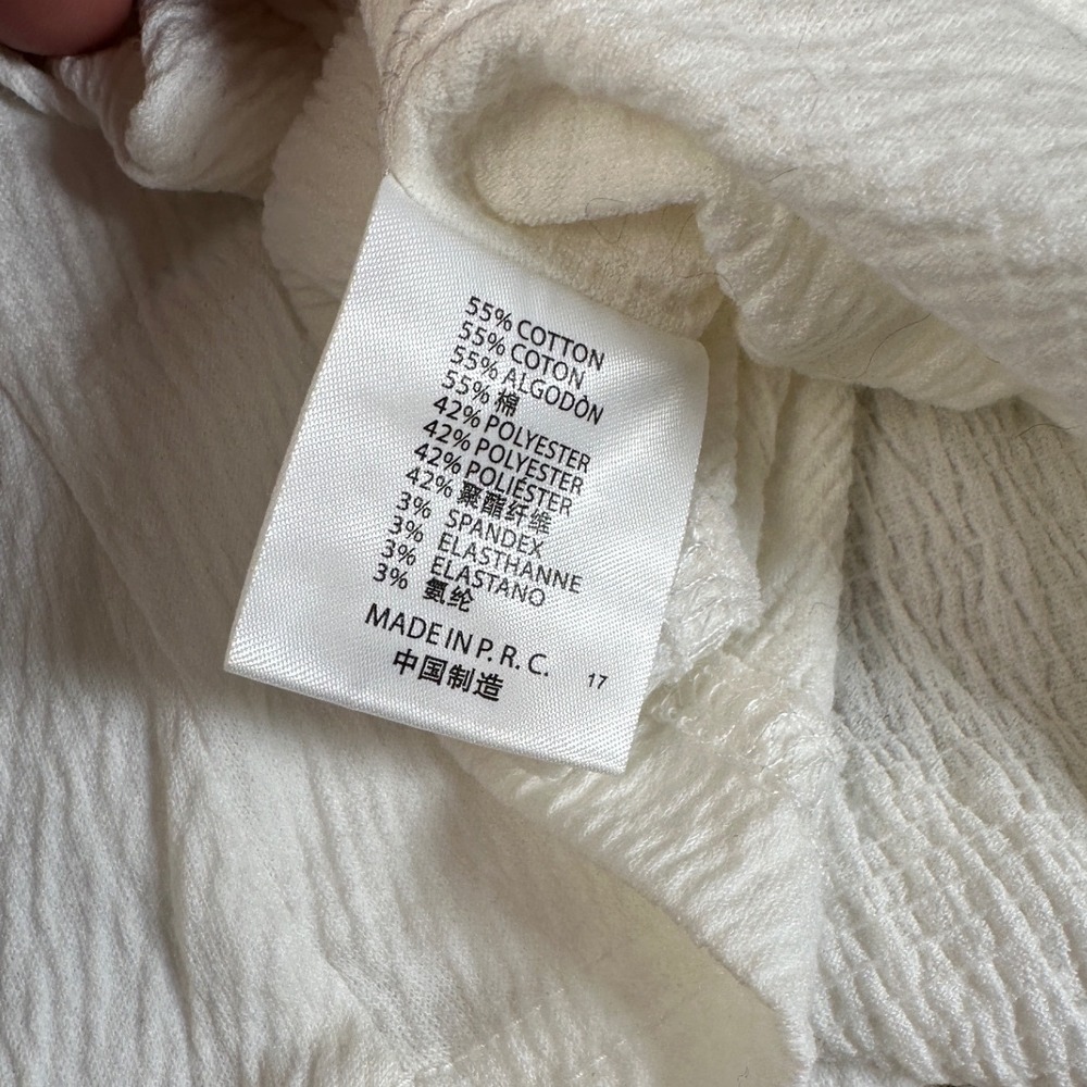 Brandy Melville Coquette White Crinkle Ruffle Tie Front Tank Top One Size - Picture 6 of 10